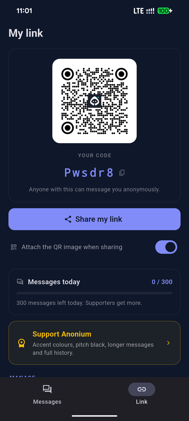 Your link with QR code